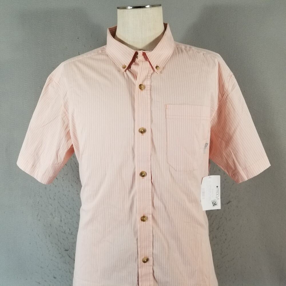 Columbia Shirt Mens XL Pink Short Sleeve Cotton New Casual Outdoor - Picture 2 of 11